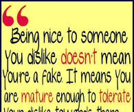 being nice to someone