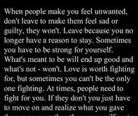 when people make you feel unwanted