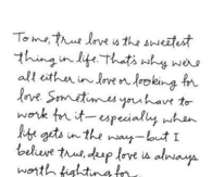 Love is the sweetest thing in life