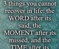 3 things you cannot recover