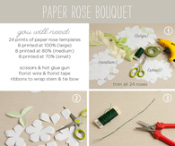 Paper rose bouquet