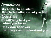 sometimes its better to be silent