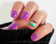Cute Striped Manicure