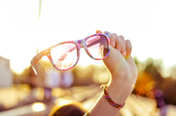 Glasses in the sun