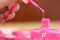 Pink nail polish