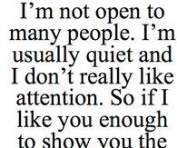 you must be special to me