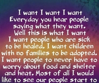 what I want