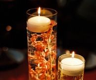 Autumn wedding candles