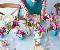Pretty floral table set up