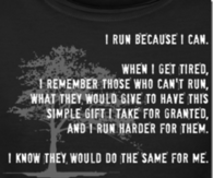 I run because I can