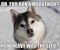 Oh you ran a marathon?