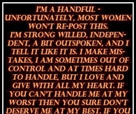 if you are a handful