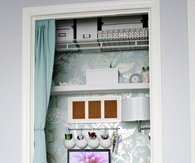 Computer closet desk space