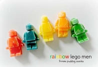 Lego man frozen pudding snacks
