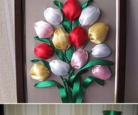 DIY Simple Ribbon Tulip Flower Project