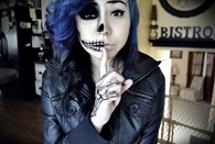 Emo skull makeup