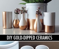 DIY Gold Dipped Ceramics