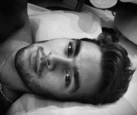 Handsome guy laying down