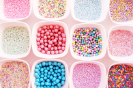 Bucket of sweet candies