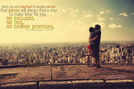 No excuses, lies or broken promises