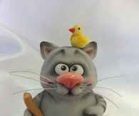 DIY Polymer Clay Cat