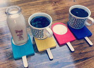 Wooden popsicle coasters
