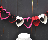 Paper heart garland