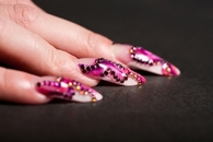 Pink Stud nail art