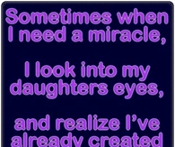 my daughter is a miracle
