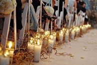 Evening outdoor wedding