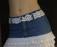 DIY Easy Denim Skirt