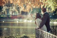 Sweet autumn couple