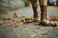 Crunching leaves