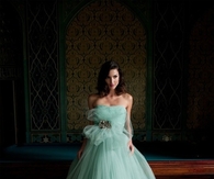 Big green bridesmaid dress