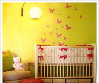 green and brown baby boys room