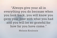 Give your all in everything