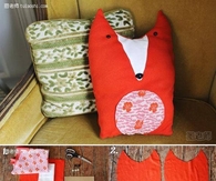 DIY fabric fox toy