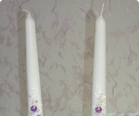 DIY Plastic Bottle Candlestick with bow
