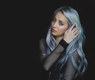Silver blue long hair