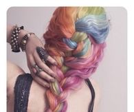 Colorful plaited hair