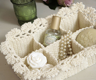 Crochet lace basket