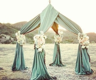 Beach wedding setup