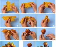 DIY Leaf Flowers