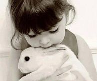 Cute girl with bunny