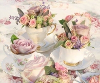 Rose Filled Teacups