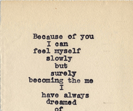 Because of you