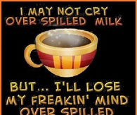spilled coffee