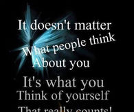 what you think about yourself