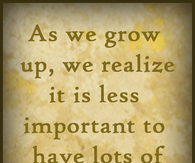 As we grow