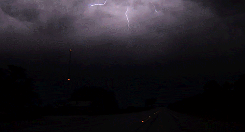 Flashes of lightning